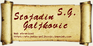 Stojadin Galjković vizit kartica